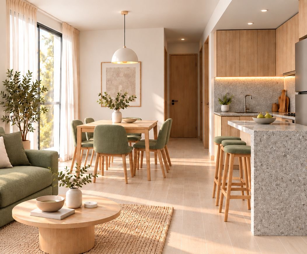 Sala y comedor del departamento